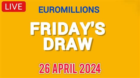 EuroMillions Results for Friday 26th April 2024 .